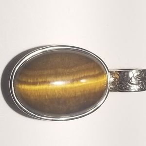Sterling Tiger's Eye Gem Enhancer